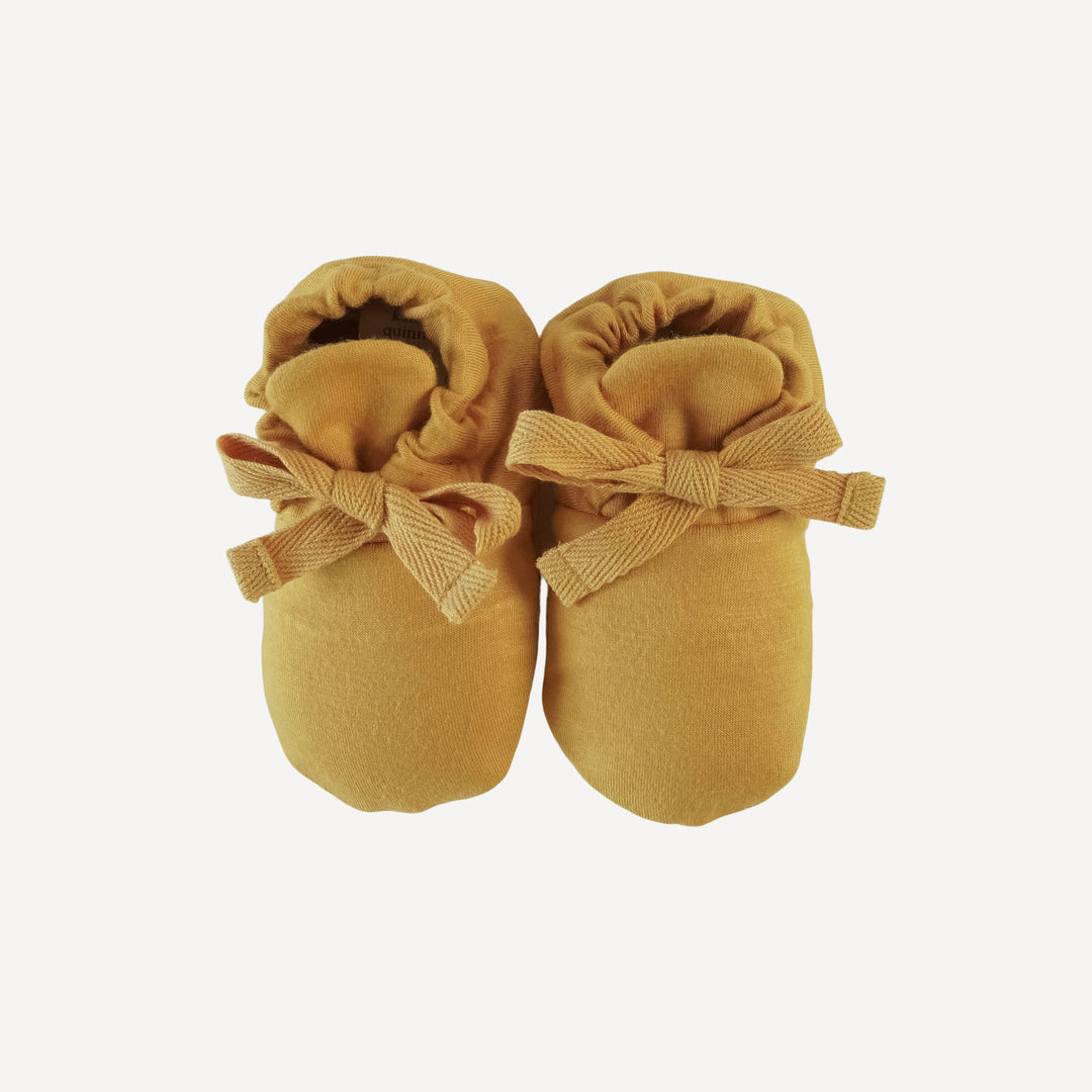 tie booties | butterscotch  | bamboo