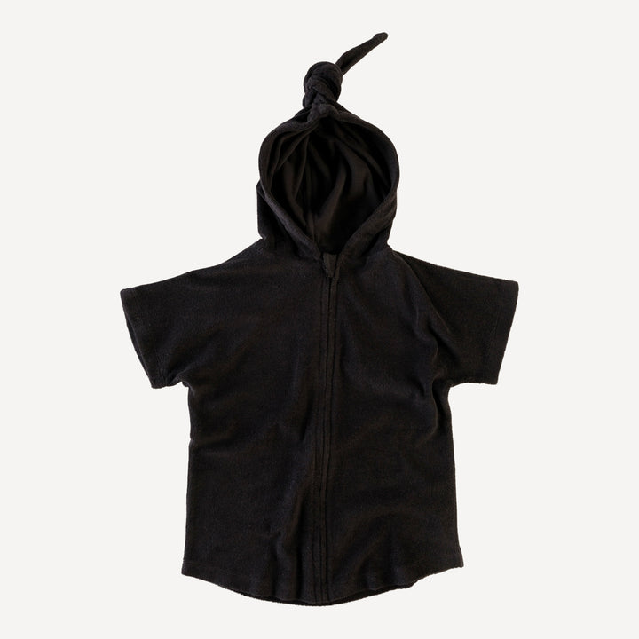 zip coverup | black | organic cotton terry