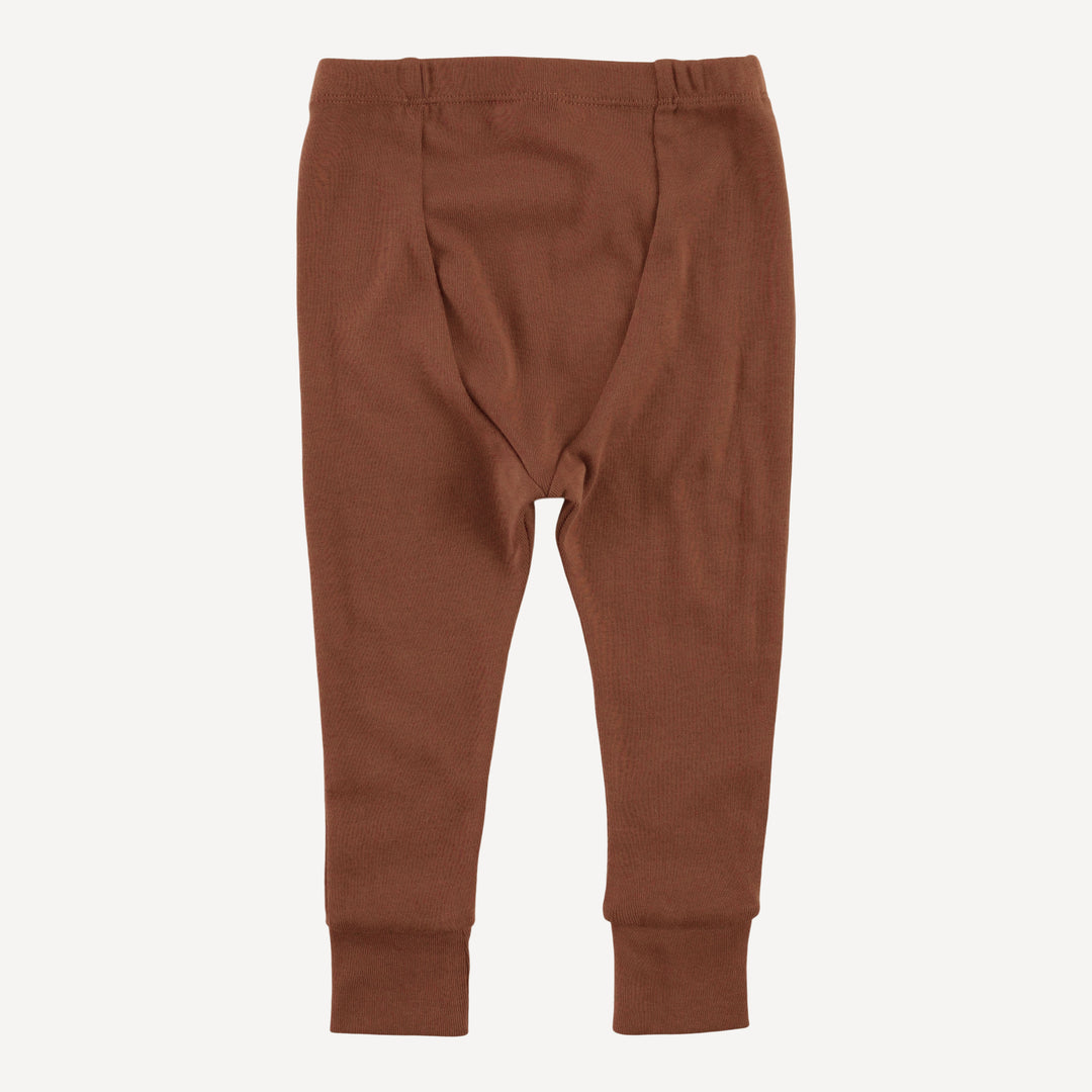 long sleeve crew neck pj set | gingerbread cookies | organic cotton flat rib