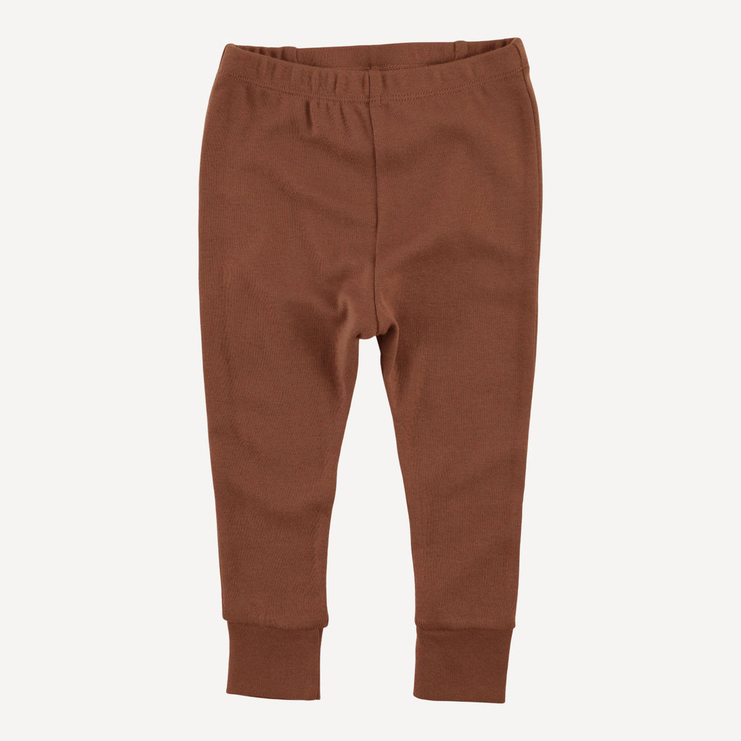 long sleeve crew neck pj set | gingerbread cookies | organic cotton flat rib