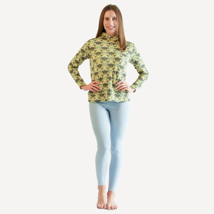 womens hoodie + legging set | forest butterfly | organic cotton interlock
