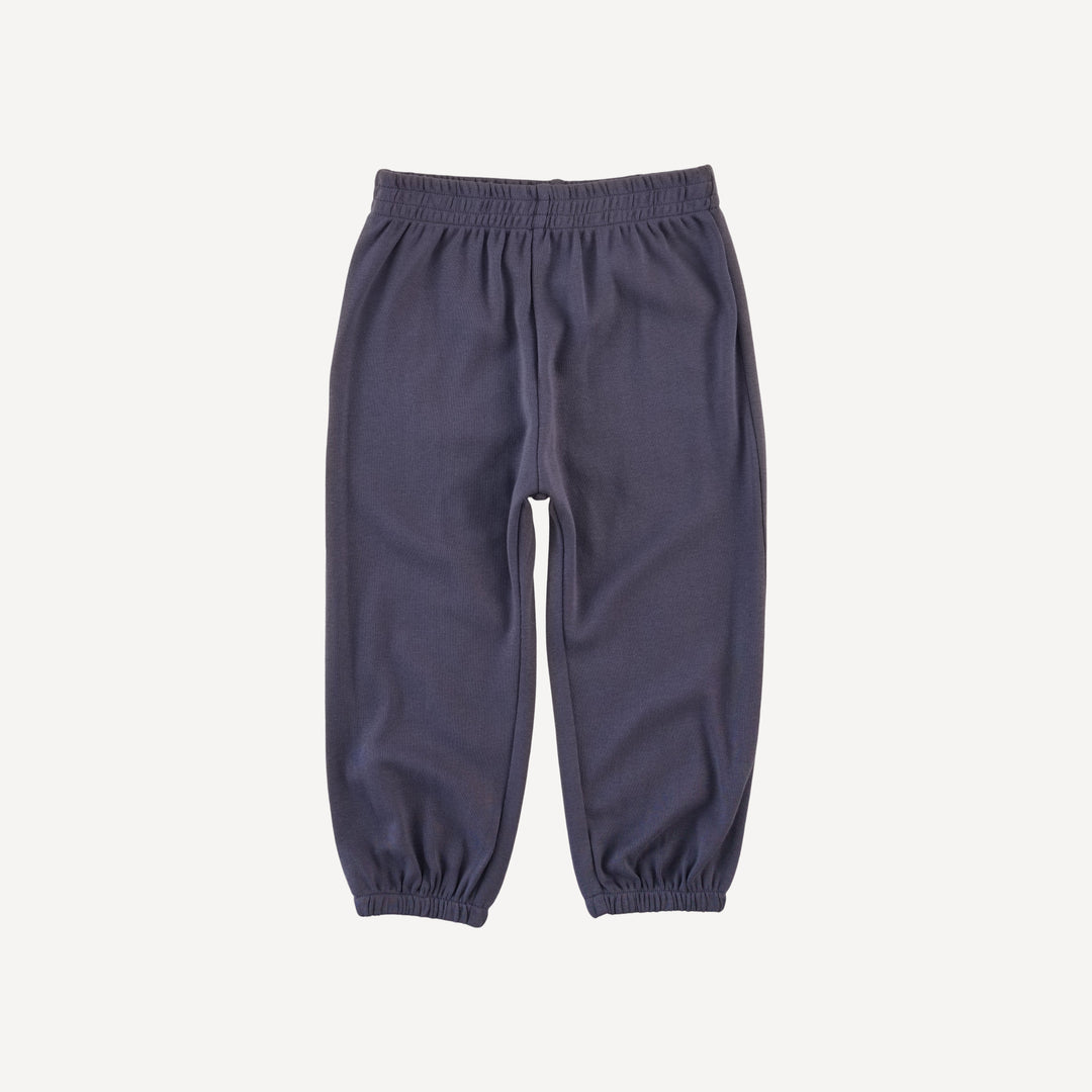 three bears relaxed jogger set | shadow blue | organic cotton flat rib