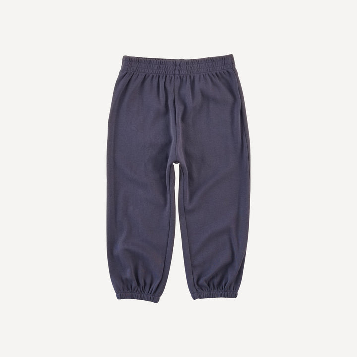 three bears relaxed jogger set | shadow blue | organic cotton flat rib