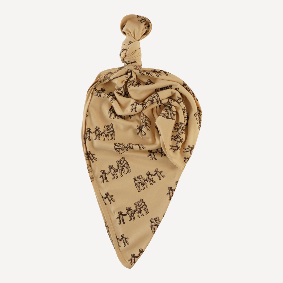 classic single layer blanket | classic teddy bear | organic cotton flat rib