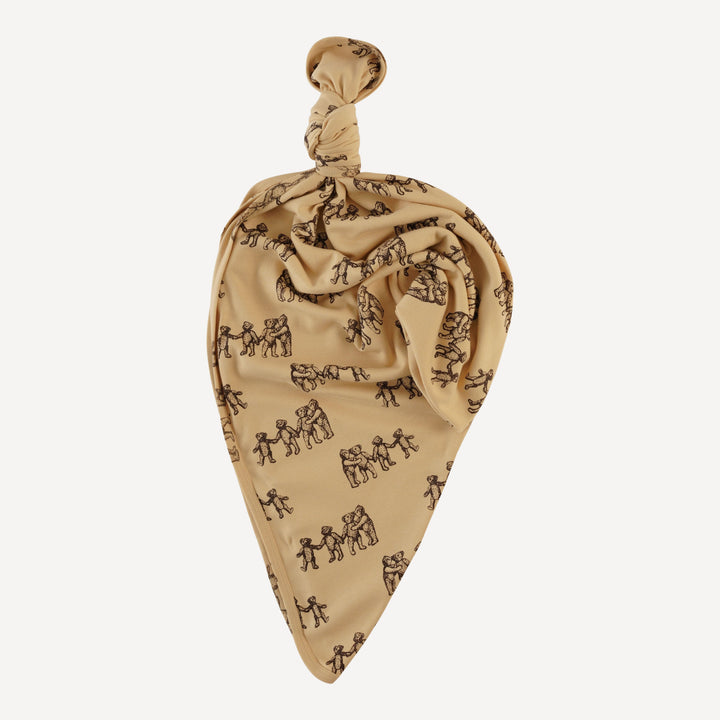 classic single layer blanket | classic teddy bear | organic cotton flat rib