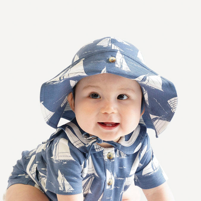 button sun hat | mid-century sailing | bamboo
