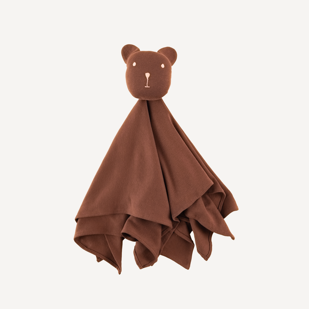 bear mini swaddler | clove | organic cotton flat rib