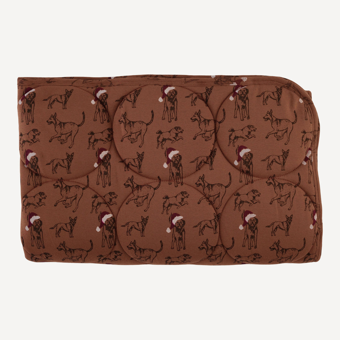 classic circle quilt | santa mutts | organic cotton flat rib