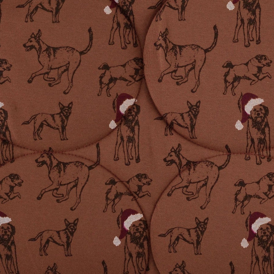 classic circle quilt | santa mutts | organic cotton flat rib