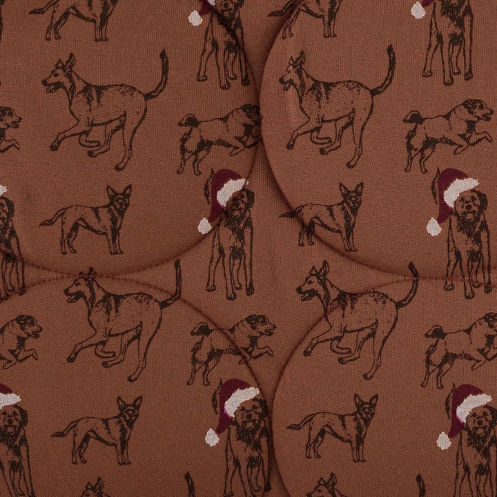 classic circle quilt | santa mutts | organic cotton flat rib