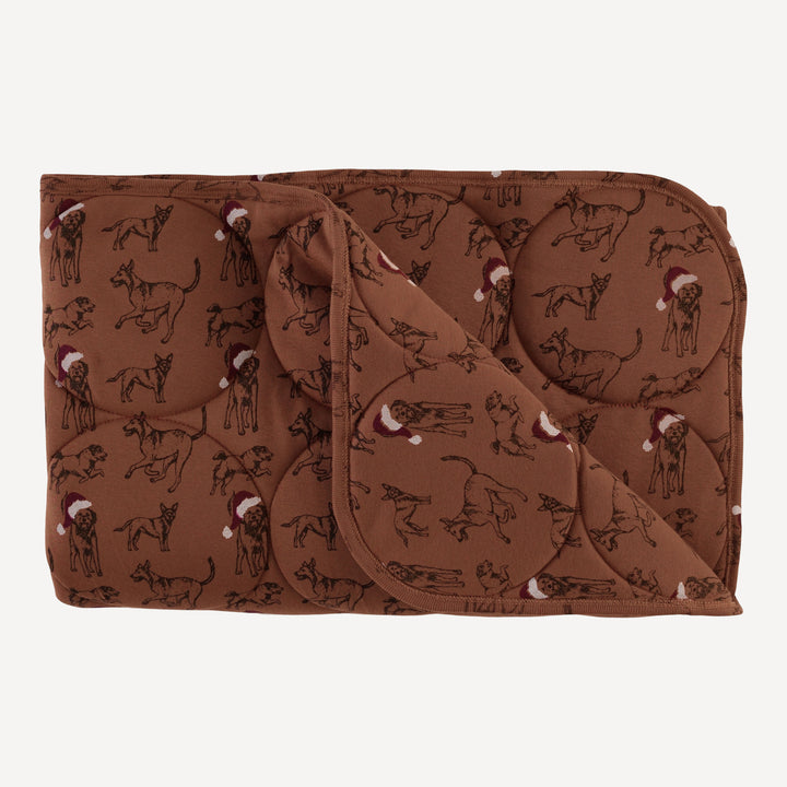 classic circle quilt | santa mutts | organic cotton flat rib