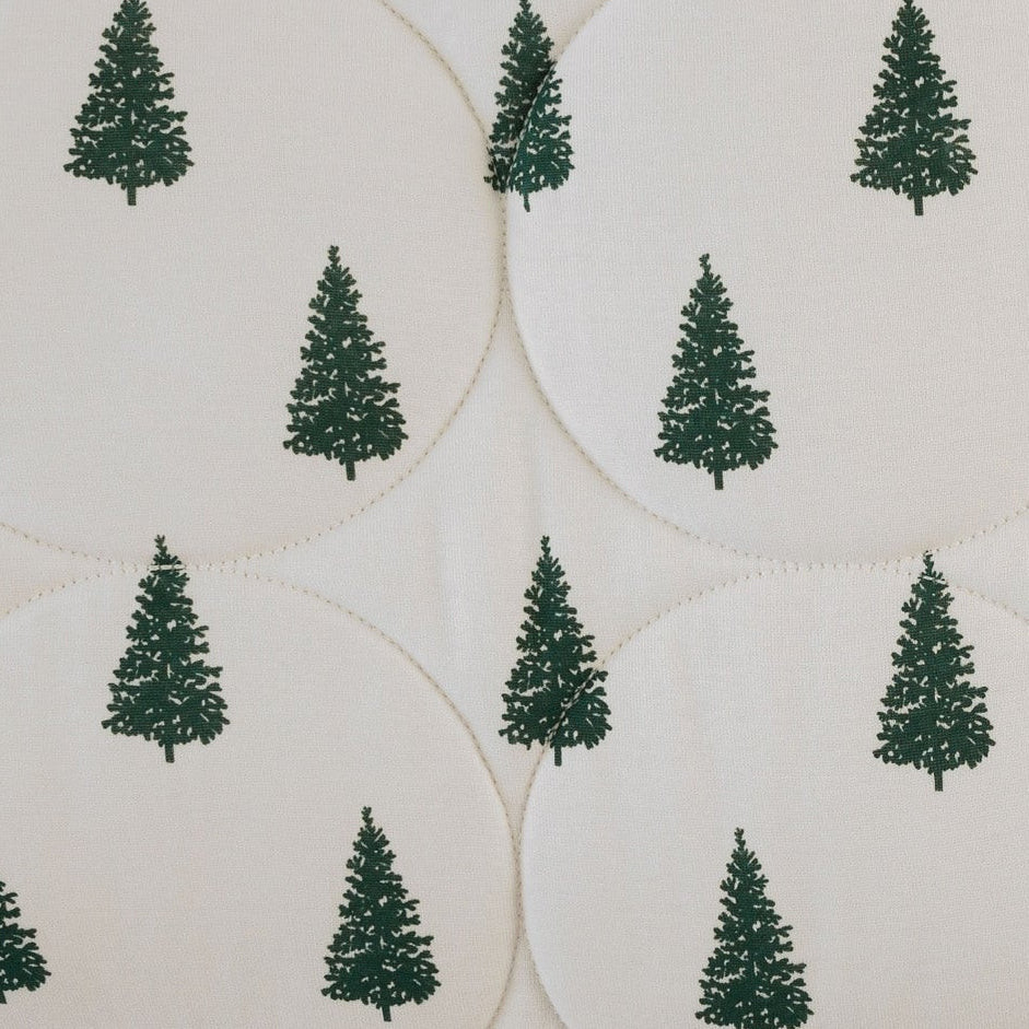 classic circle quilt | mountain pine | organic cotton flat rib