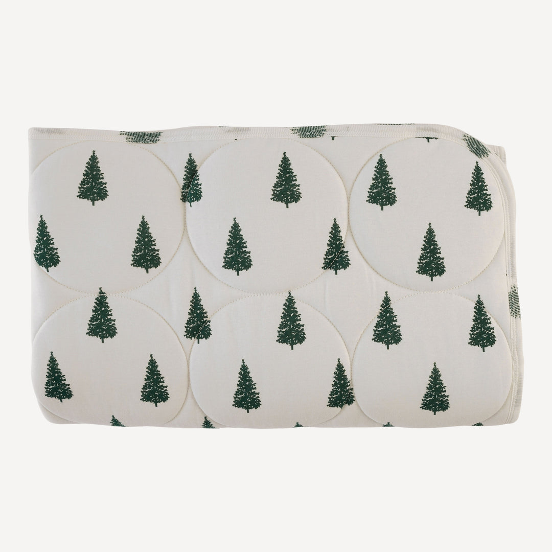 classic circle quilt | mountain pine | organic cotton flat rib