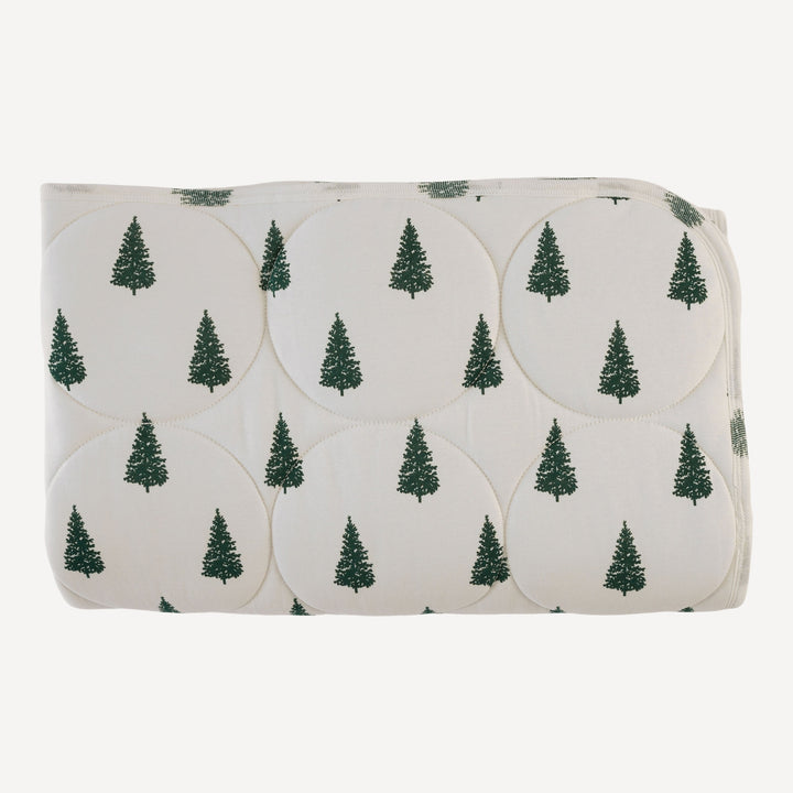 classic circle quilt | mountain pine | organic cotton flat rib