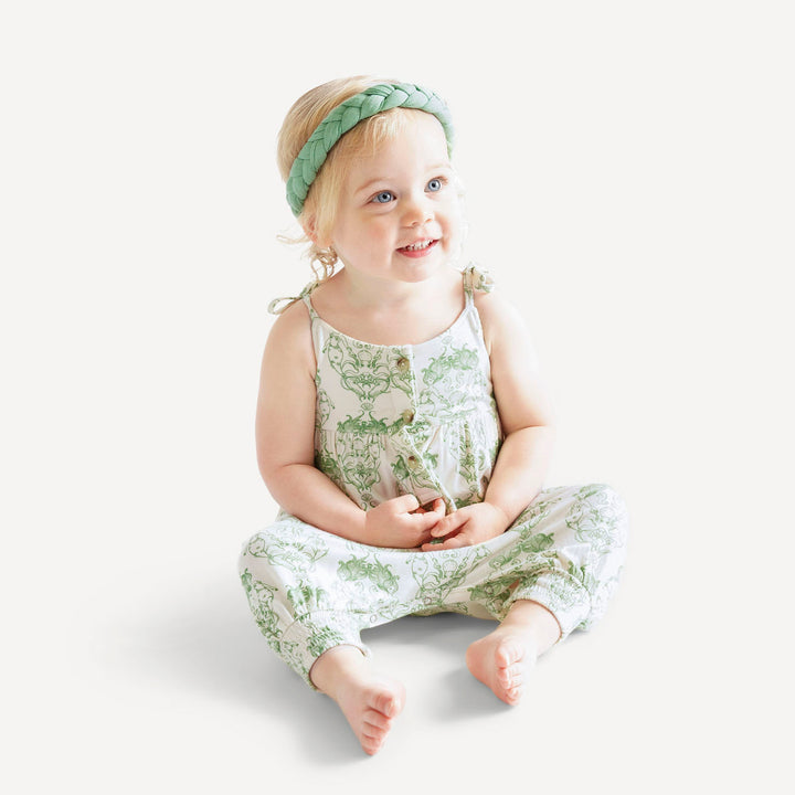 gathered smocked tie jumpsuit | mermaid and friends | bamboo