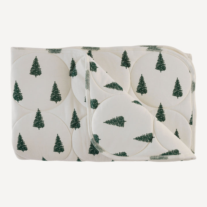 classic circle quilt | mountain pine | organic cotton flat rib