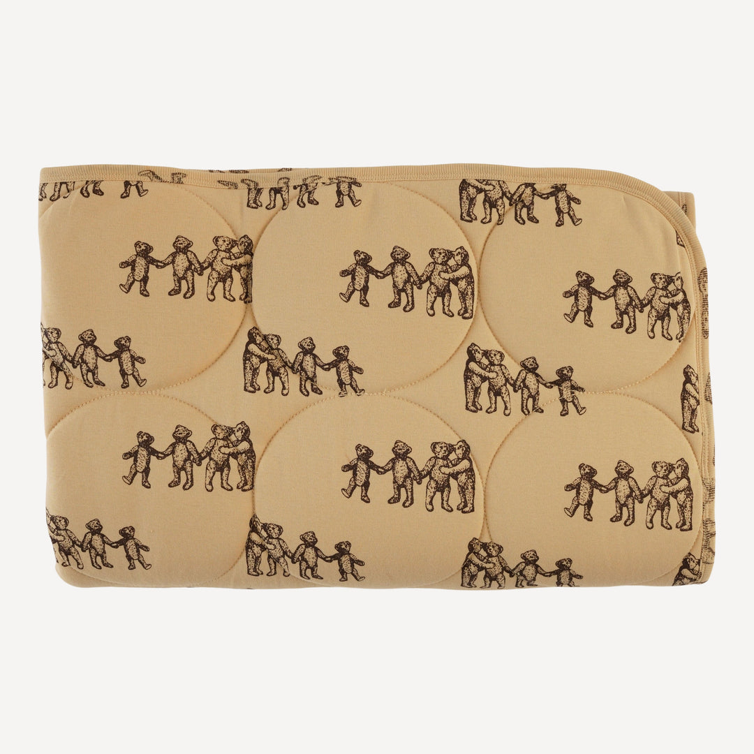 classic circle quilt | classic teddy bear | organic cotton flat rib