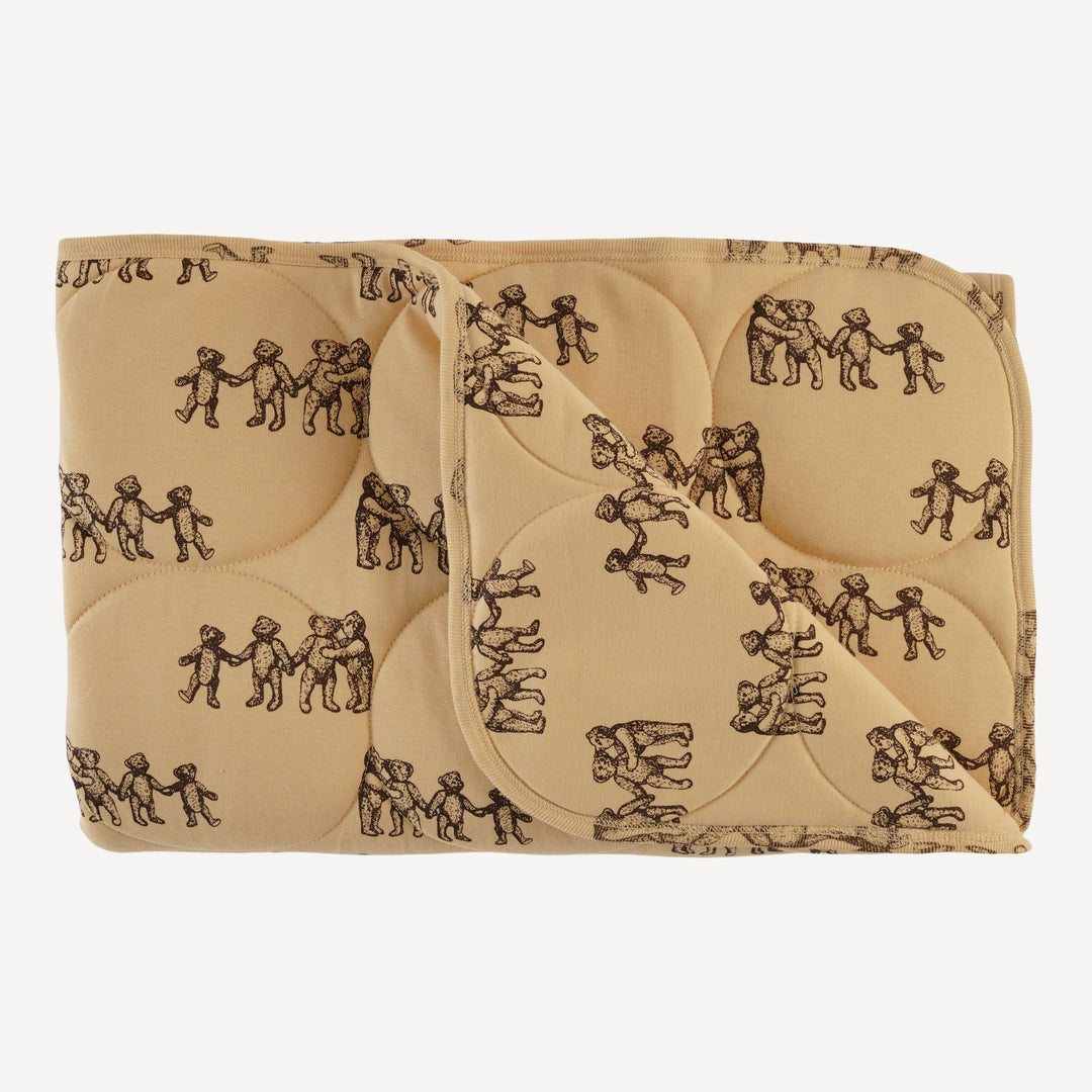 classic circle quilt | classic teddy bear | organic cotton flat rib