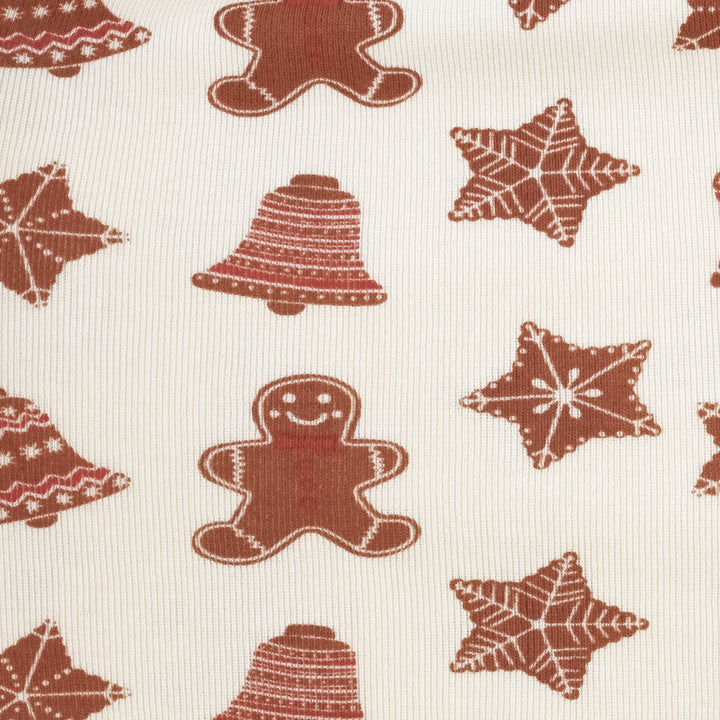 short sleeve ringer tee | gingerbread cookies | organic cotton single rib