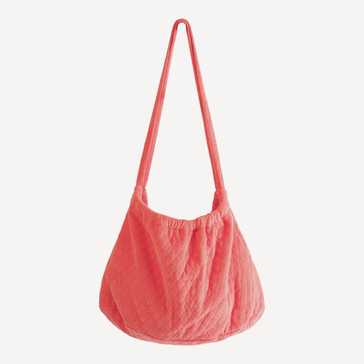 quilted beach carryall tote | emberglow | organic cotton terry