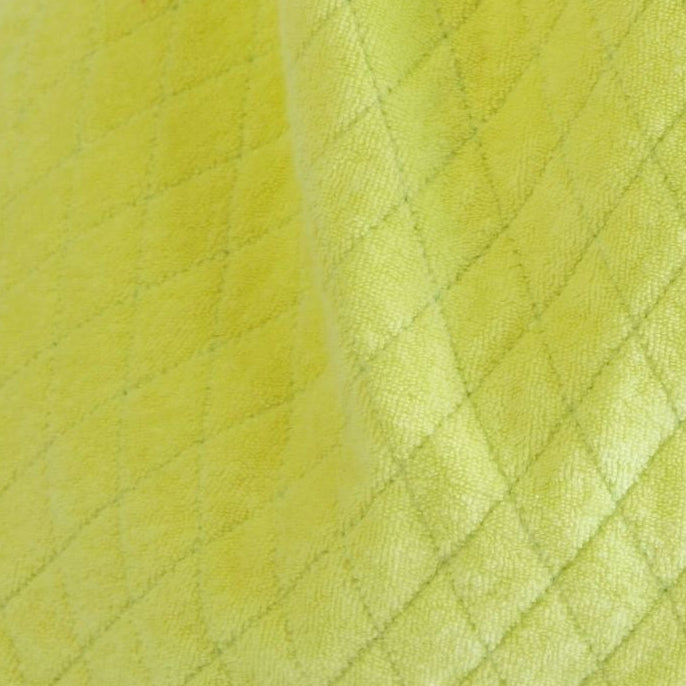 quilted beach carryall tote | lime | organic cotton terry