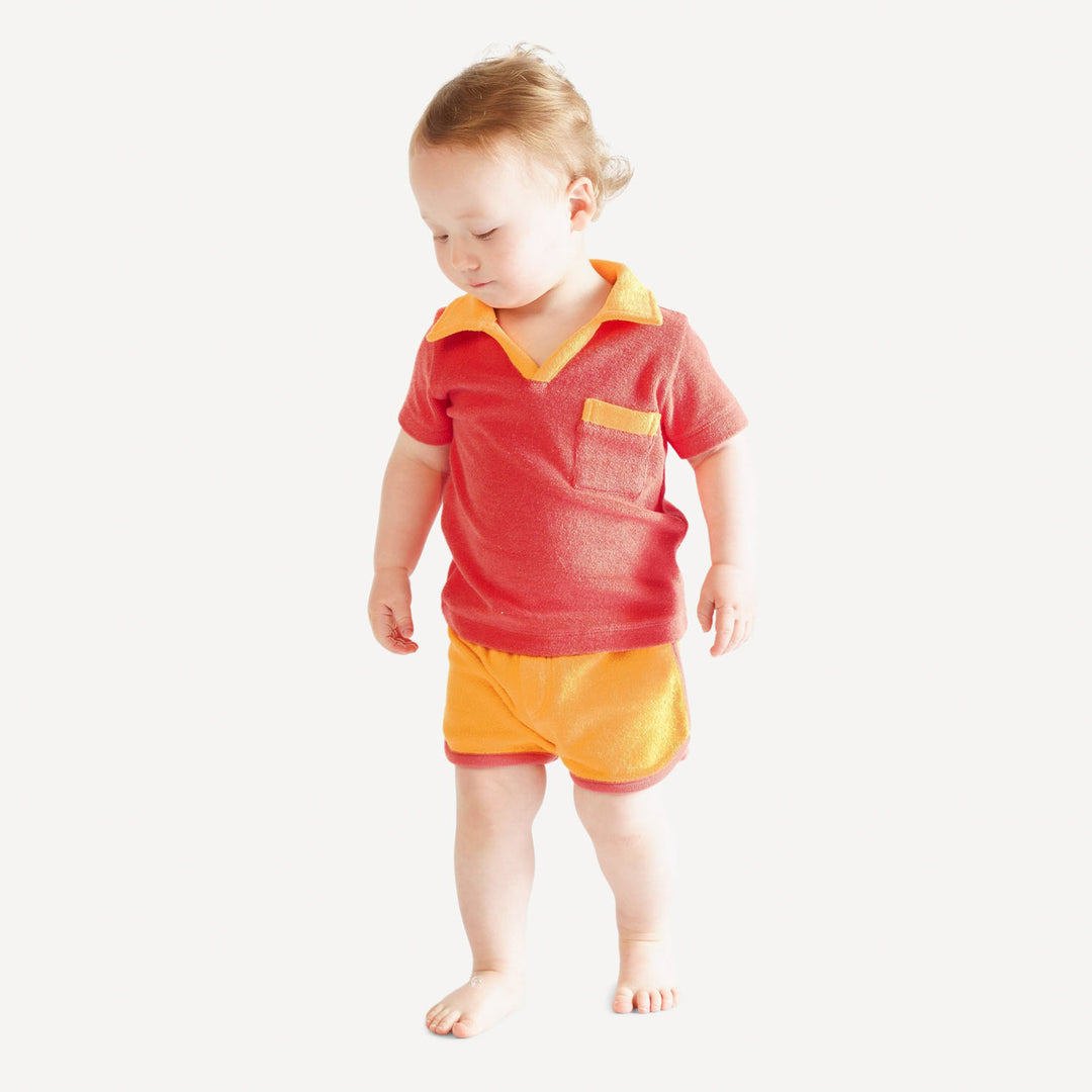 short sleeve retro pocket tee | emberglow | organic cotton terry