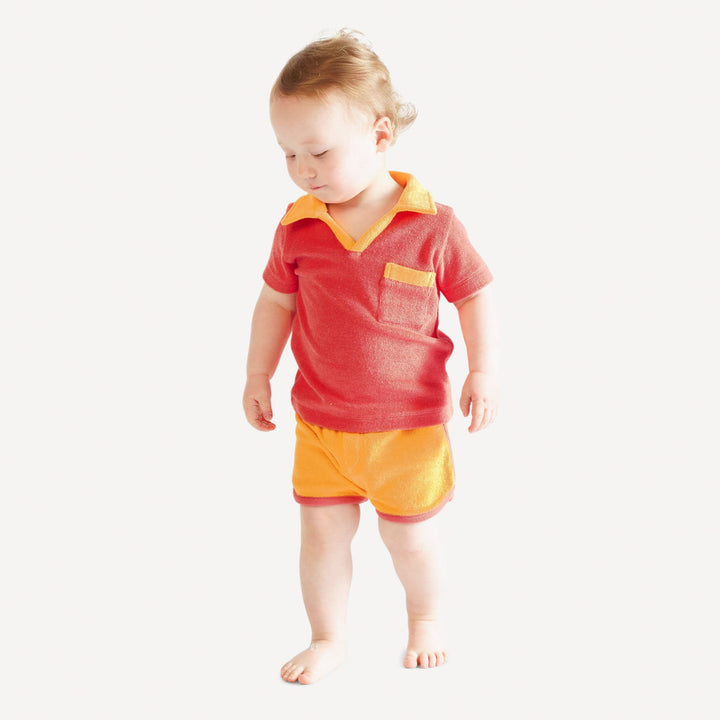 short sleeve retro pocket tee | emberglow | organic cotton terry