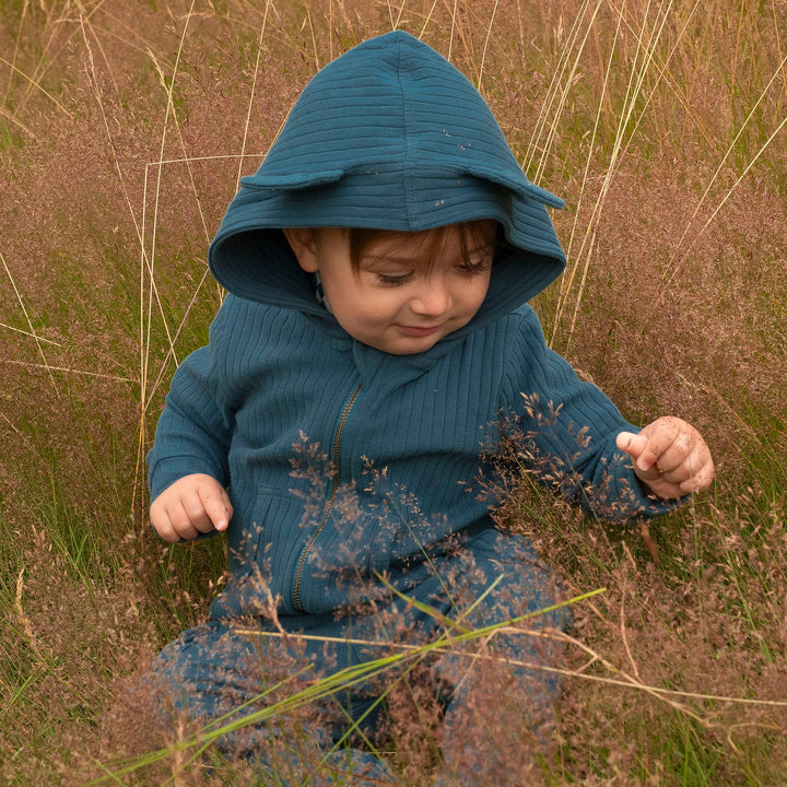 three bears zipper hoodie | tapestry | organic cotton wide rib