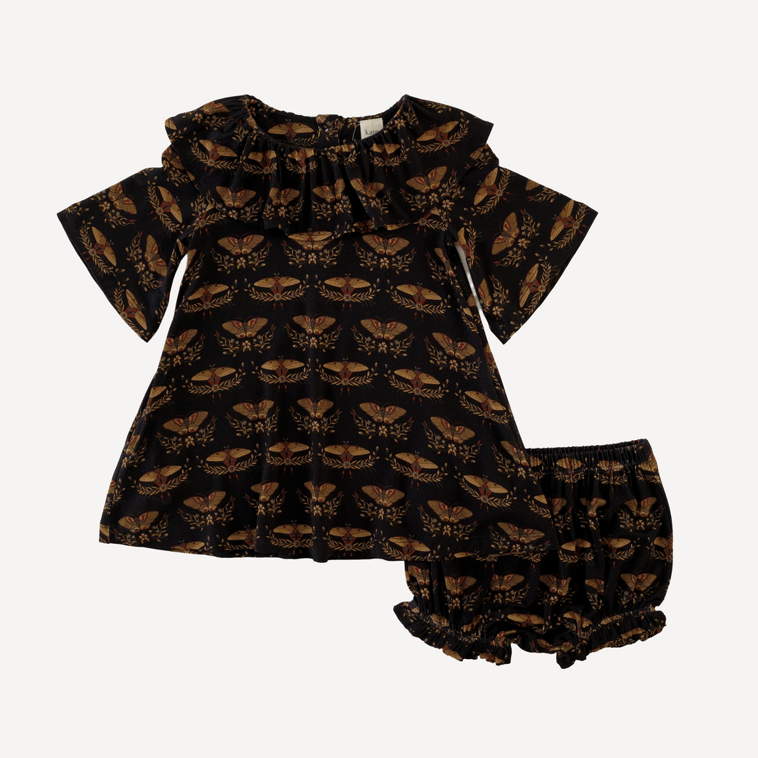 short sleeve editorial tunic + bloomer set | moth floral | light weight bamboo
