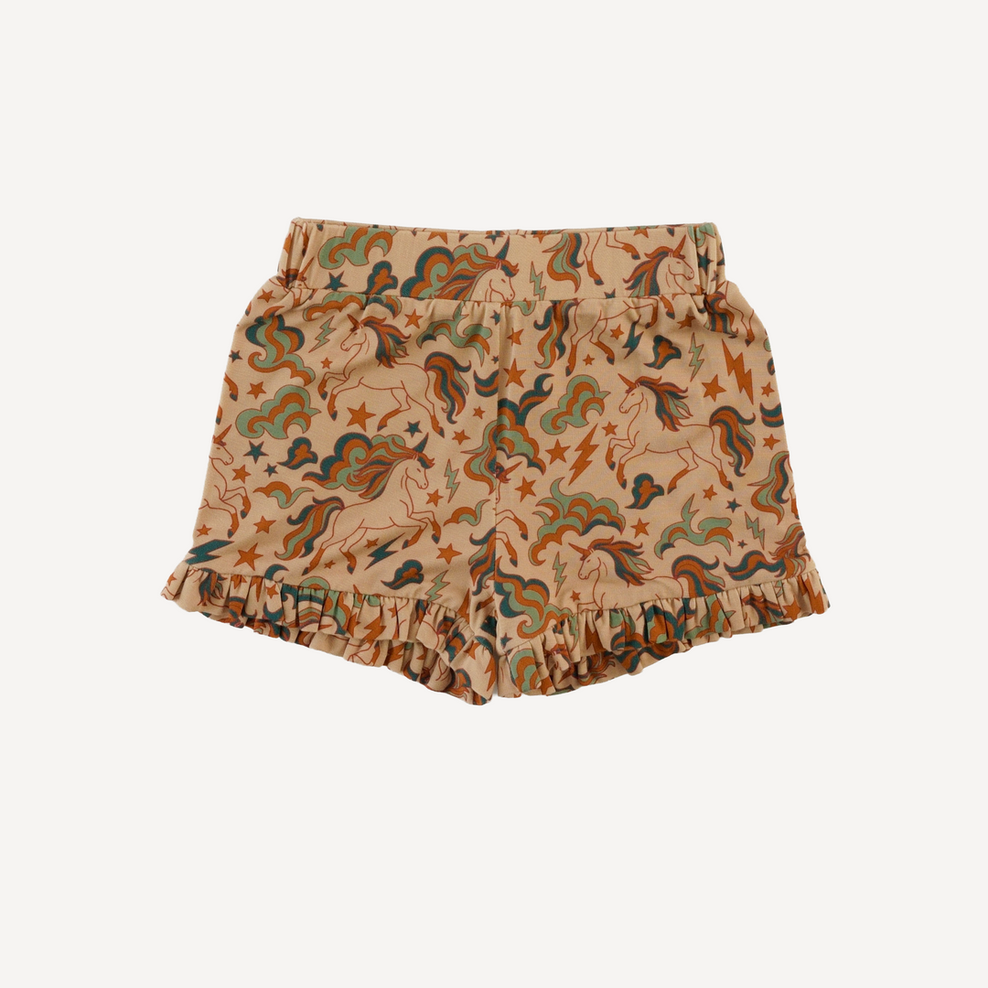 spaghetti tie ballerina top + ruffle short set | unicorn party | light weight bamboo