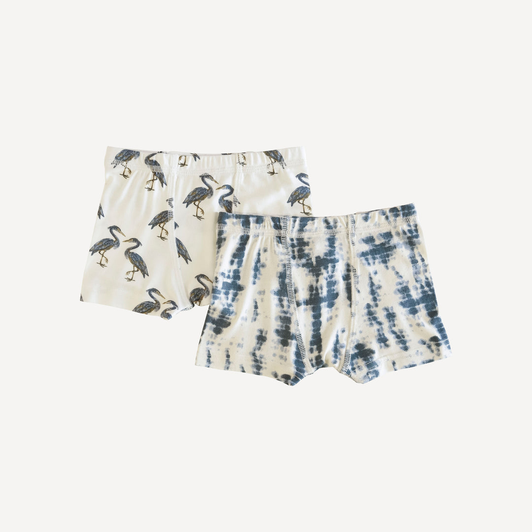 boxer set of 2 | slate blue shibori | modal