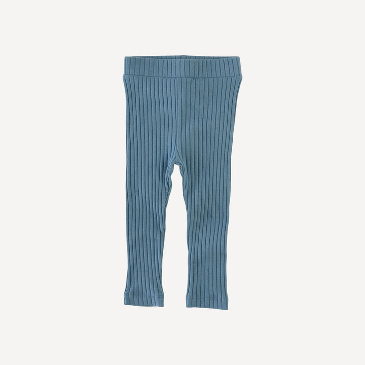 classic skinny legging | stone blue | organic cotton wide rib