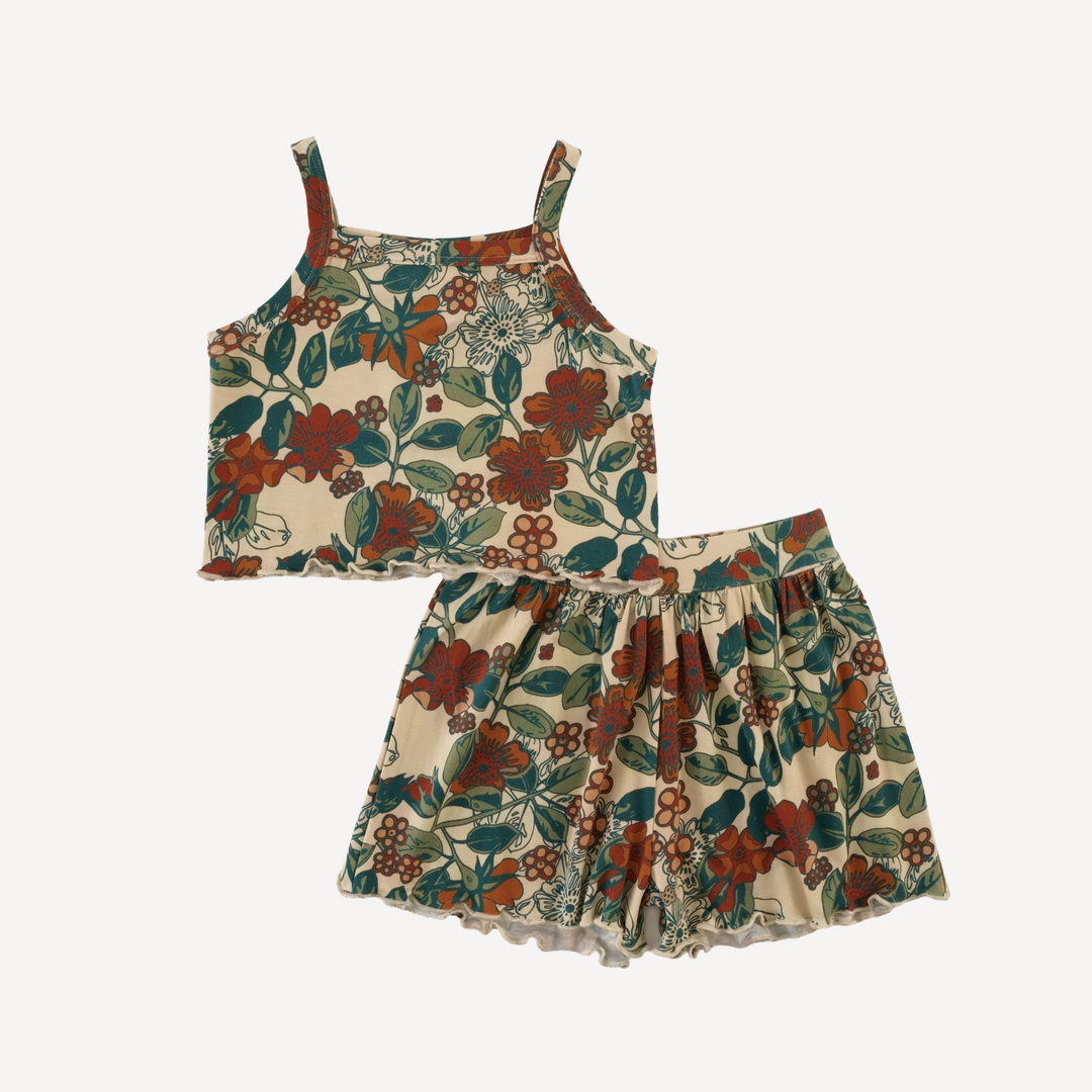 jade short set | farmers floral | light weight bamboo