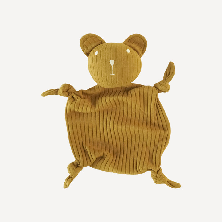 bear snuggly | brown mustard | organic cotton wide rib