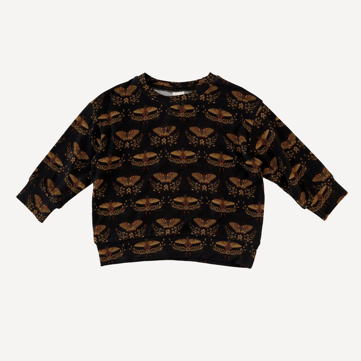 long sleeve relaxed jogger set | moth floral | light weight bamboo