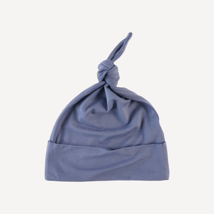 knot hat | gray blue | bamboo