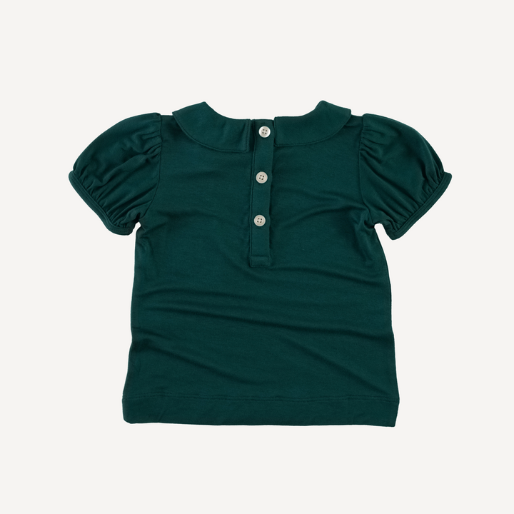 short sleeve peter pan top | isle green | light weight bamboo