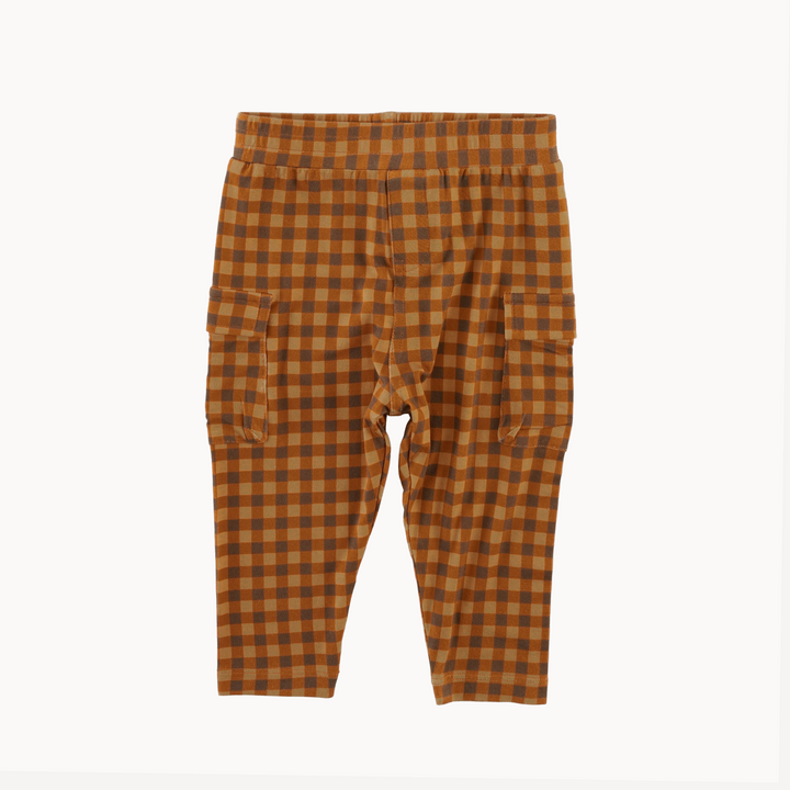 skinny cargo pant | gingham | light weight bamboo
