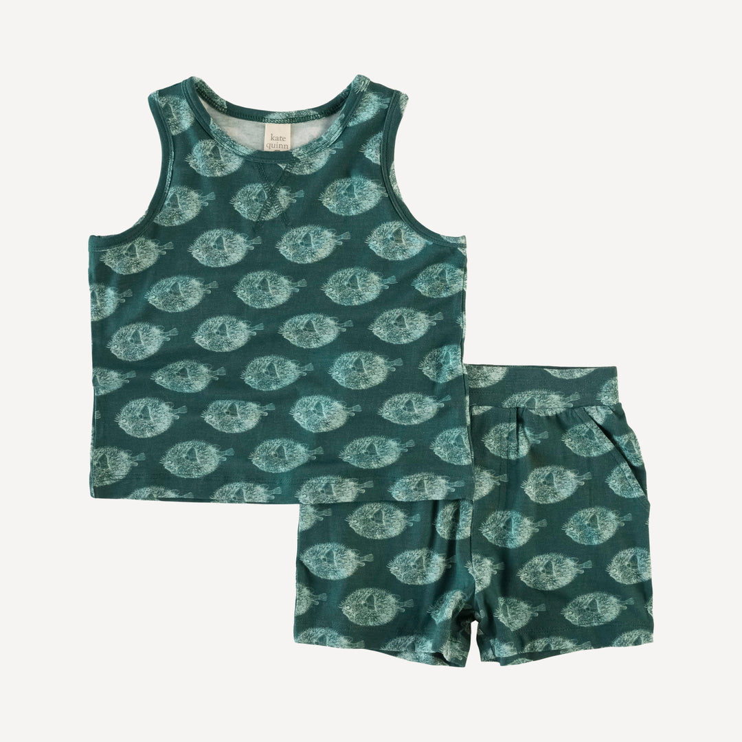 topstitch tank and relaxed short set | blowfish | bamboo