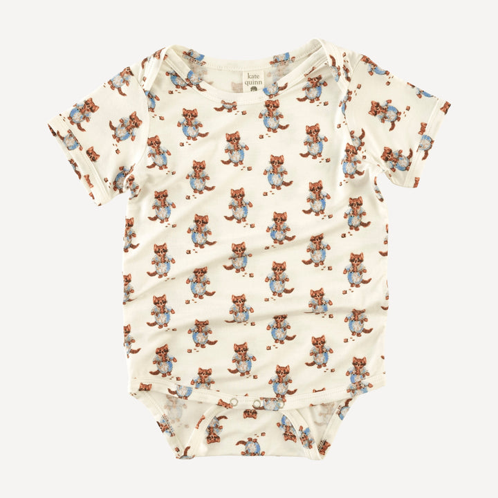 short sleeve lap neck bodysuit | tom kitten | bamboo
