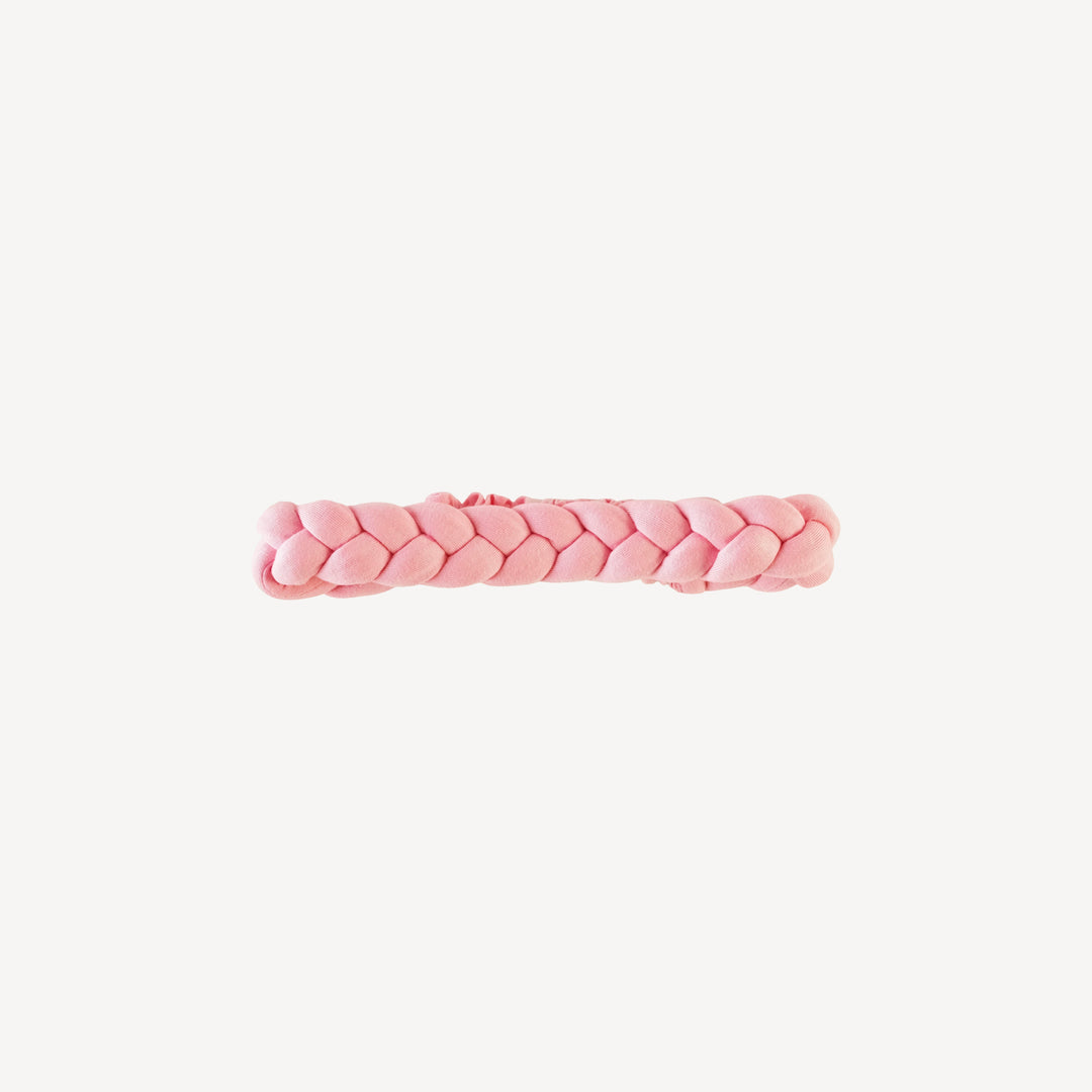 skinny braided headband | bubble pink | bamboo