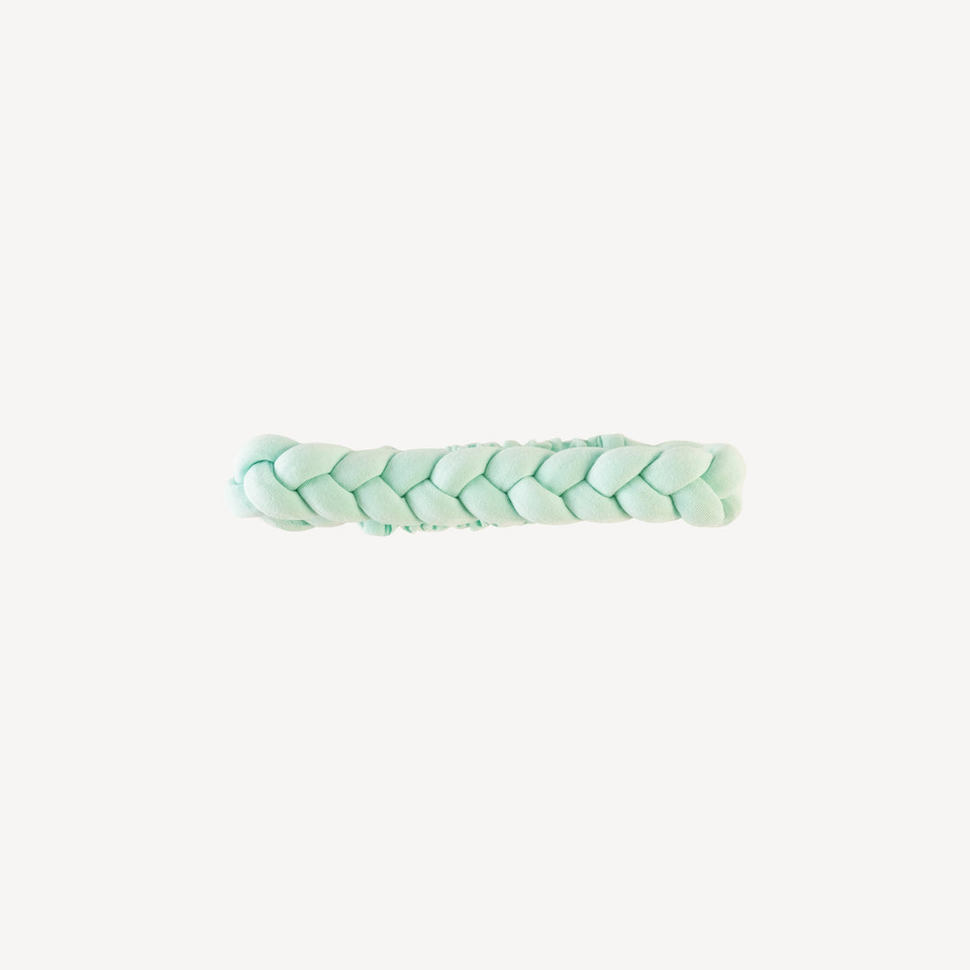 skinny braided headband | fair aqua | bamboo