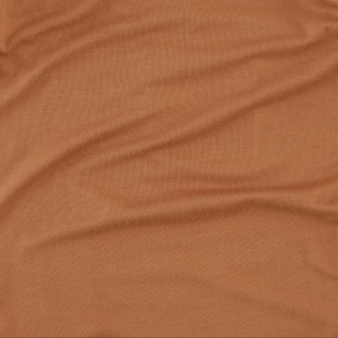 long sleeve lap neck bodysuit | toffee | bamboo