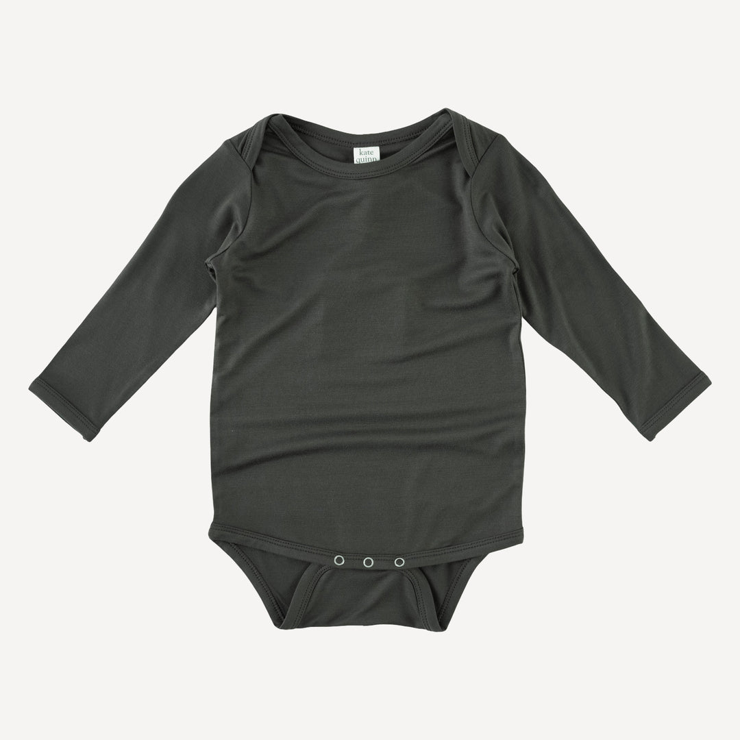 long sleeve lap neck bodysuit | beluga | bamboo