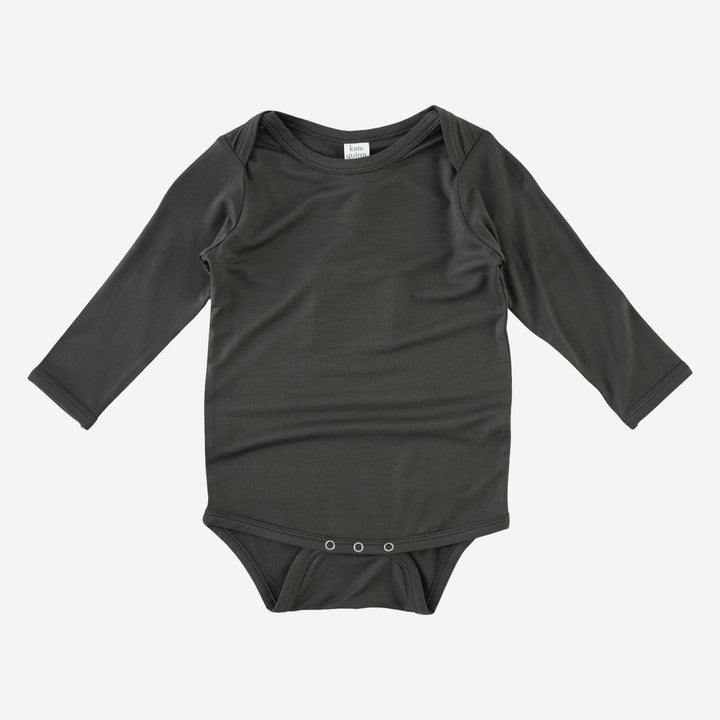 long sleeve lap neck bodysuit | beluga | bamboo