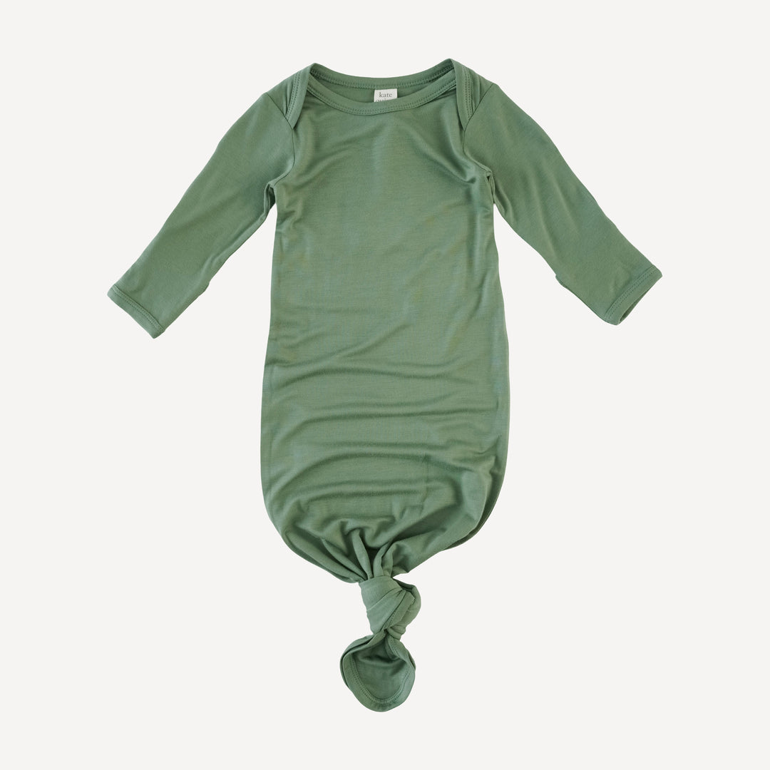 long sleeve lap neck knotted gown | hedge | bamboo