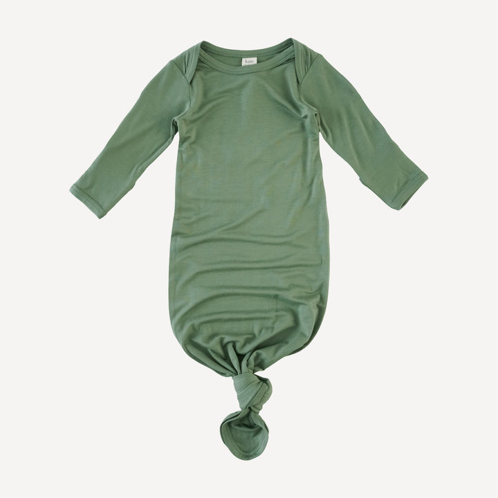 long sleeve lap neck knotted gown | hedge | bamboo