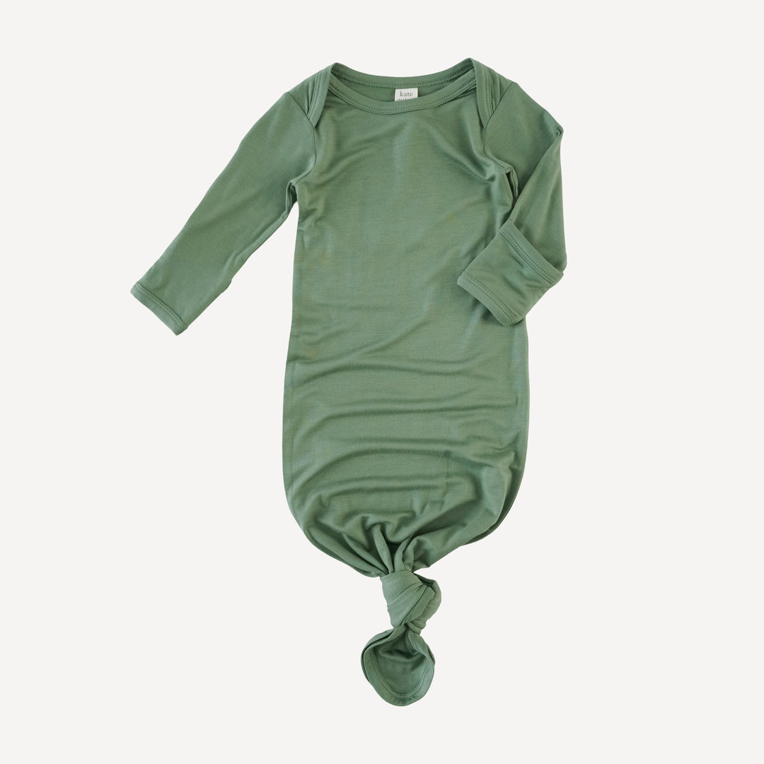 long sleeve lap neck knotted gown | hedge | bamboo