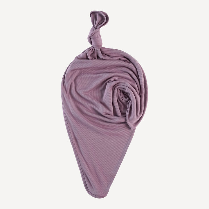 classic single layer blanket | plum mauve | modal skinny rib