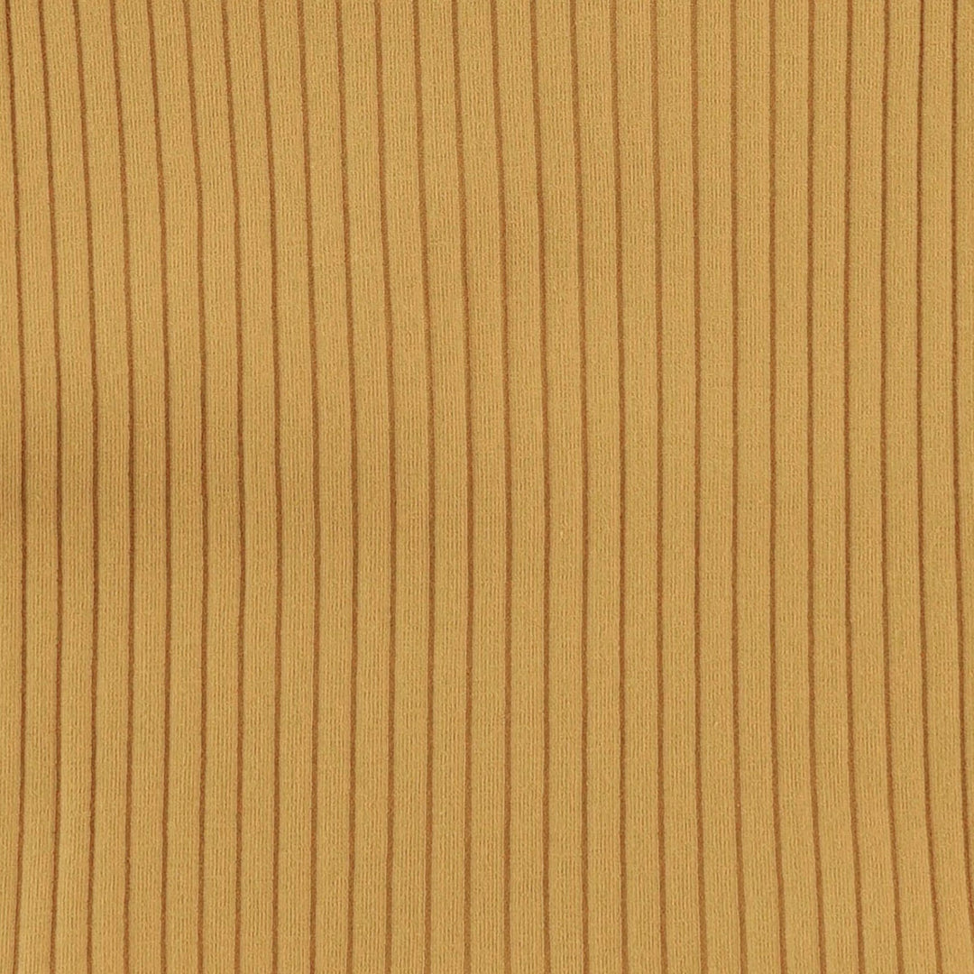 womens cropped rolled legging | honey mustard | organic cotton wide rib